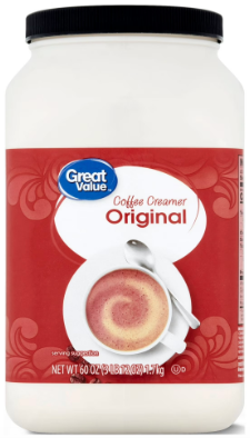 Great Value Original Value Size Coffee Creamer 60 oz